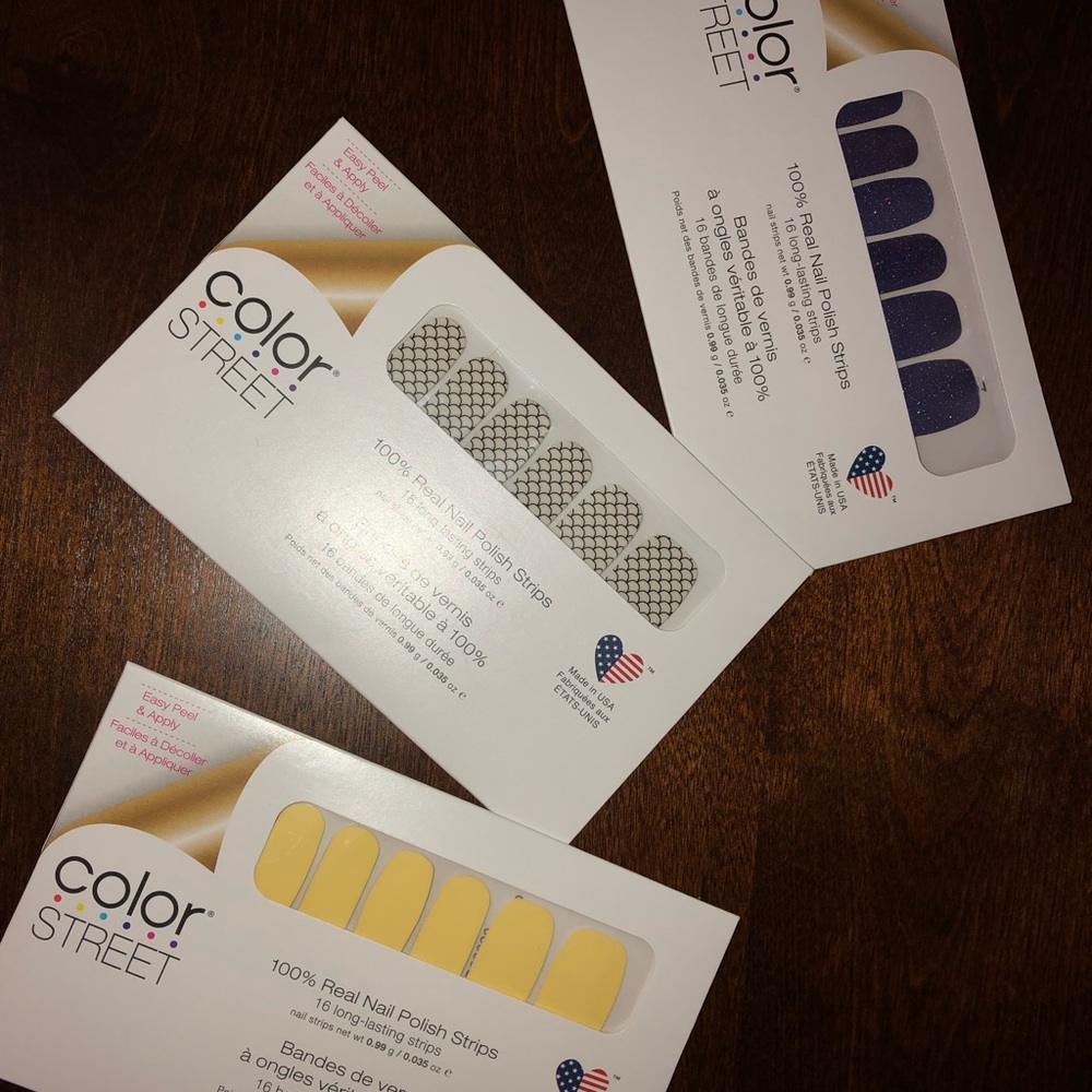 3 sets of color street nails